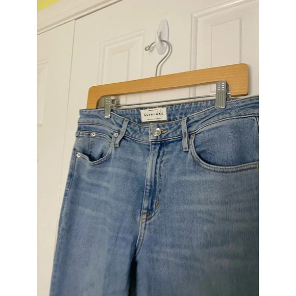 SLVRLAKE Lou Lou Strainght Leg Jeans Love Burns Size 30 - Picture 6 of 11